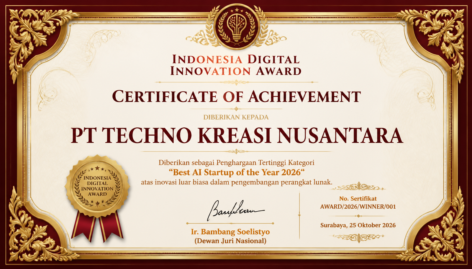 E-Certificate & Award
