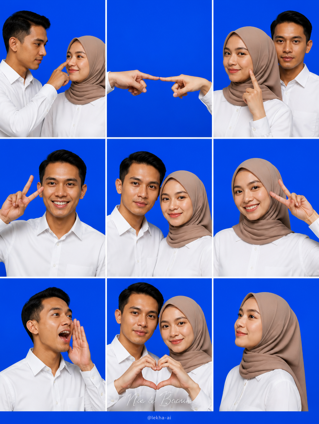 Foto Grid KUA Latar Biru