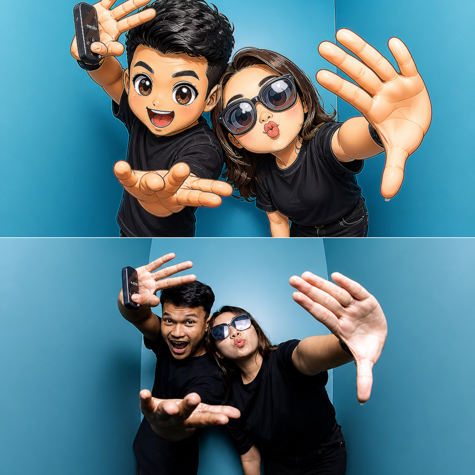 Foto Pose Hewan & Kartun