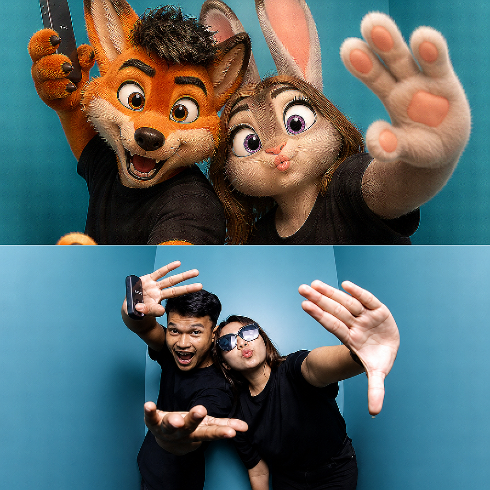 Foto Pose Hewan & Kartun